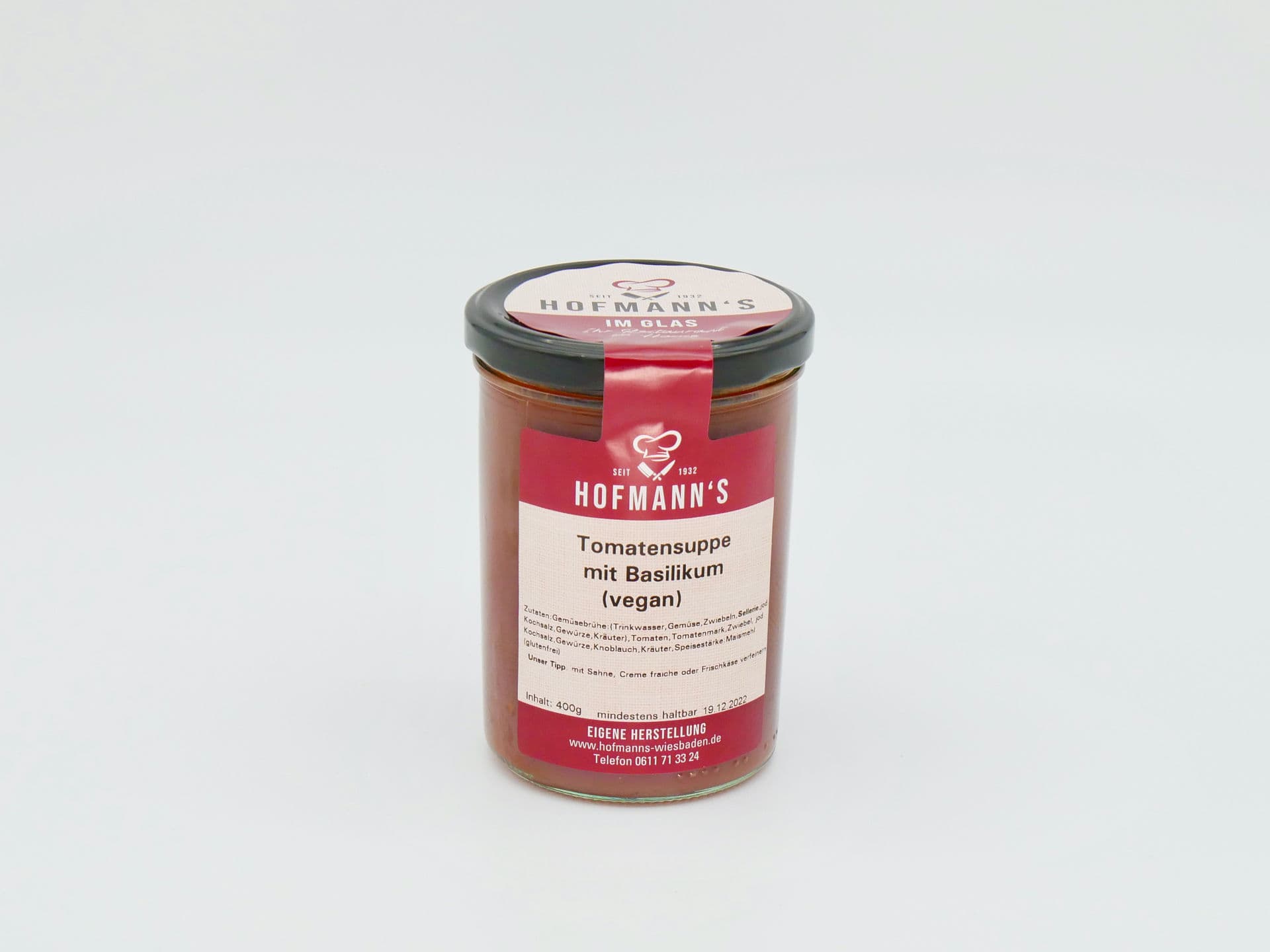 Tomatensuppe mit Basilikum (vegan)